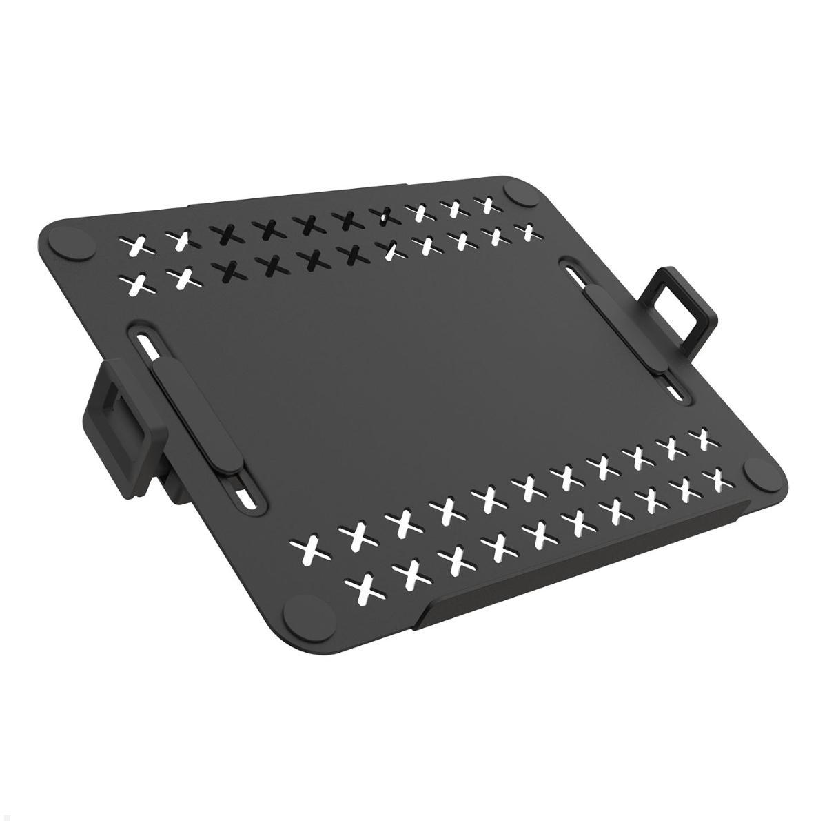 Dataflex Addit Universal-Laptophalterung 12-18 Zoll, schräge Ansicht