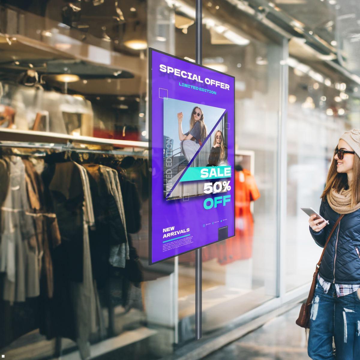 Clevertouch CL High Bright 55 Zoll Commercial Display, High Bright Display Querformat