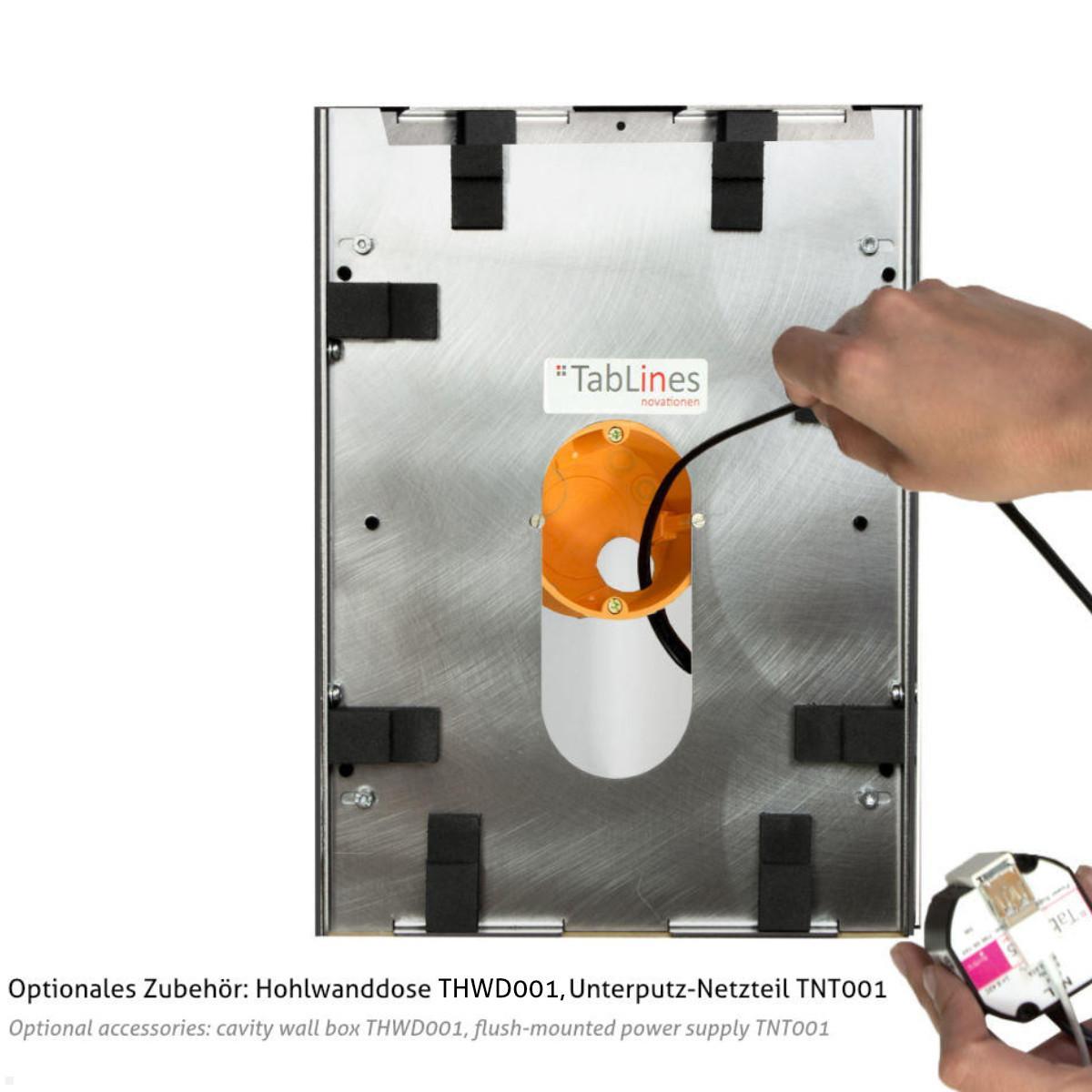 TabLines TWE103E Tablet Wandeinbau für Samsung Tab A8 10.5, optionale Stromversorgung TabLines TWE103E Tablet Wandeinbau für Samsung Tab A8 10.5, optionale Stromversorgung