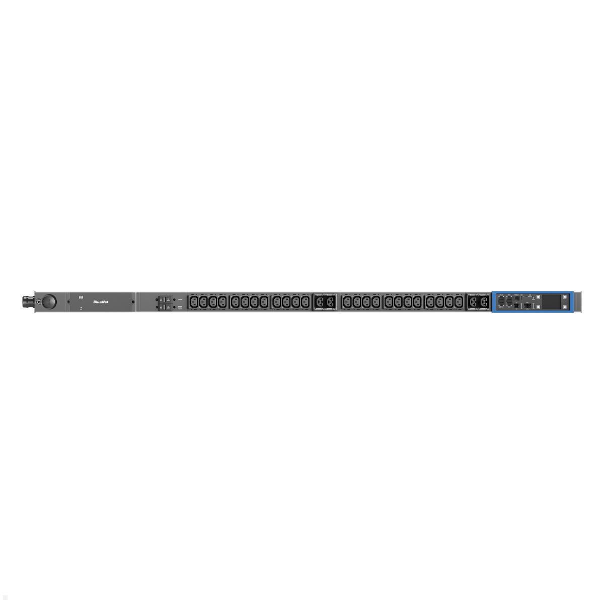 Bachmann BN PRO S Switched - 32A Rack PDU mit 24xC13 4xCombo 2xMCB, 3,0m CEE 32A/3p (BM0024777), Switched PDU 32A