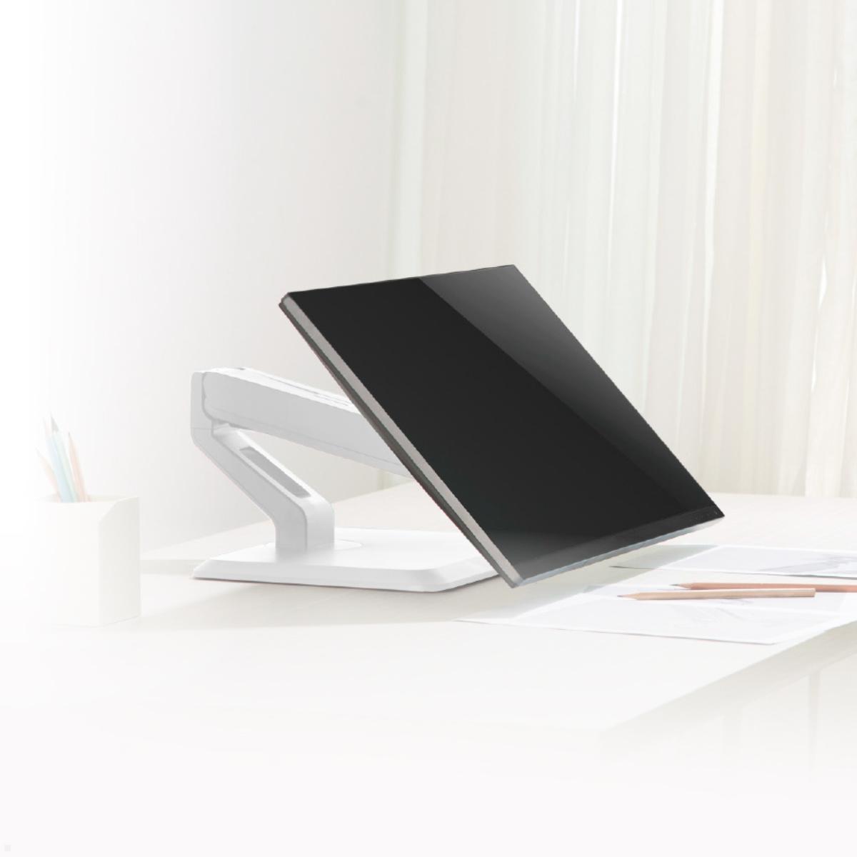 Tisch Monitorständer MonLines MTS900W drehbar, weiß, Schreibtisch Tisch Monitorständer MonLines MTS900W drehbar, weiß, Schreibtisch