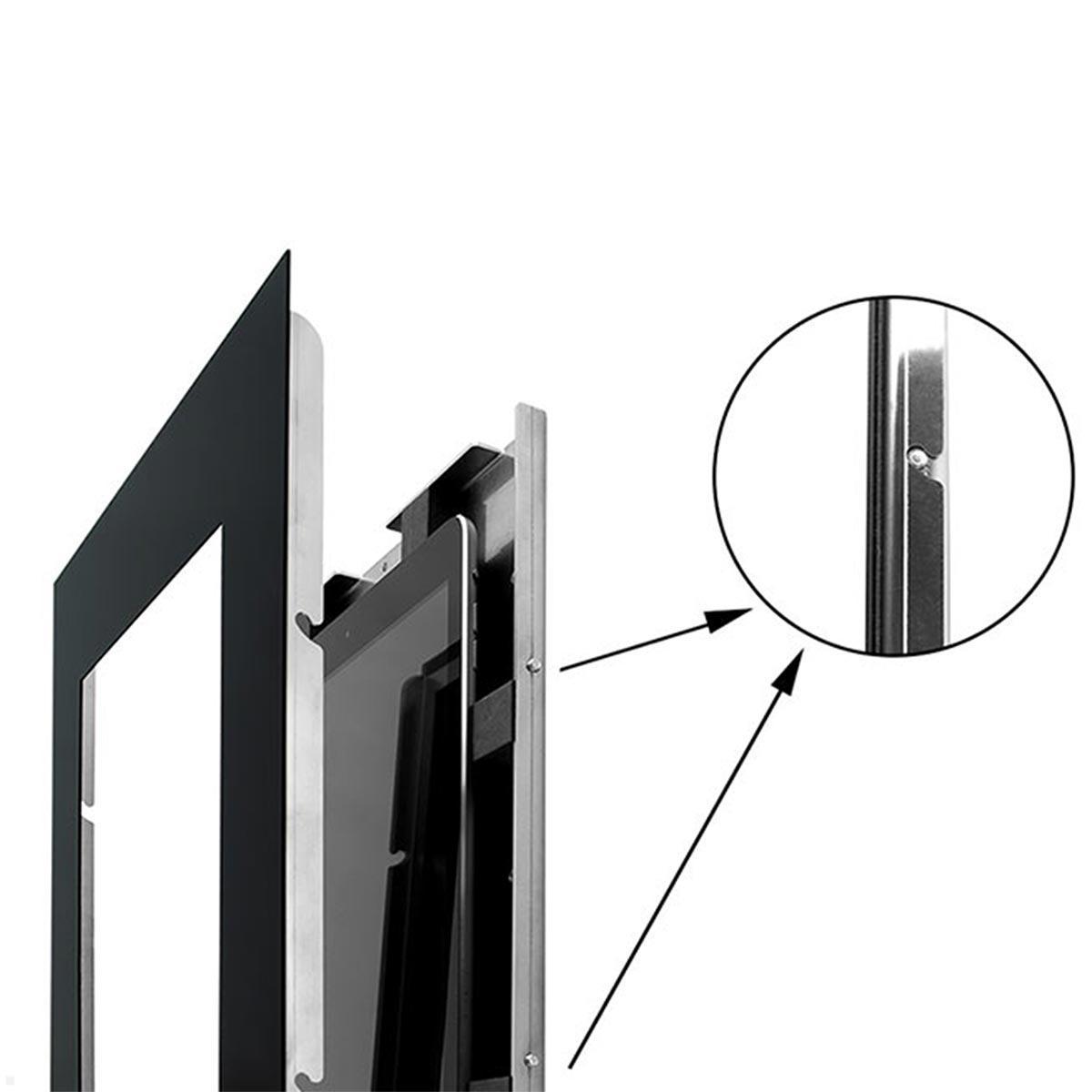 TabLines TWE089B Tablet Wandeinbau für Apple iPad 10.2 (7./8./9. Gen.), HB, schwarz, einfaches Einhängen TabLines TWE089B Tablet Wandeinbau für Apple iPad 10.2 (7./8./9. Gen.), HB, schwarz, einfaches Einhängen