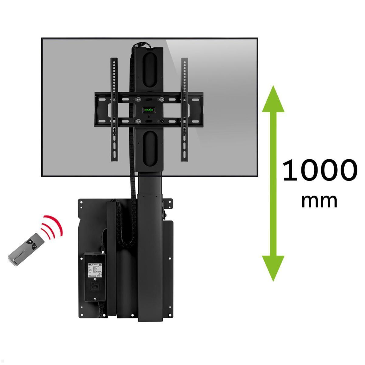 Monlines MLW1000B TV Lift Wandhalterung elektrisch, 1000mm, schwarz