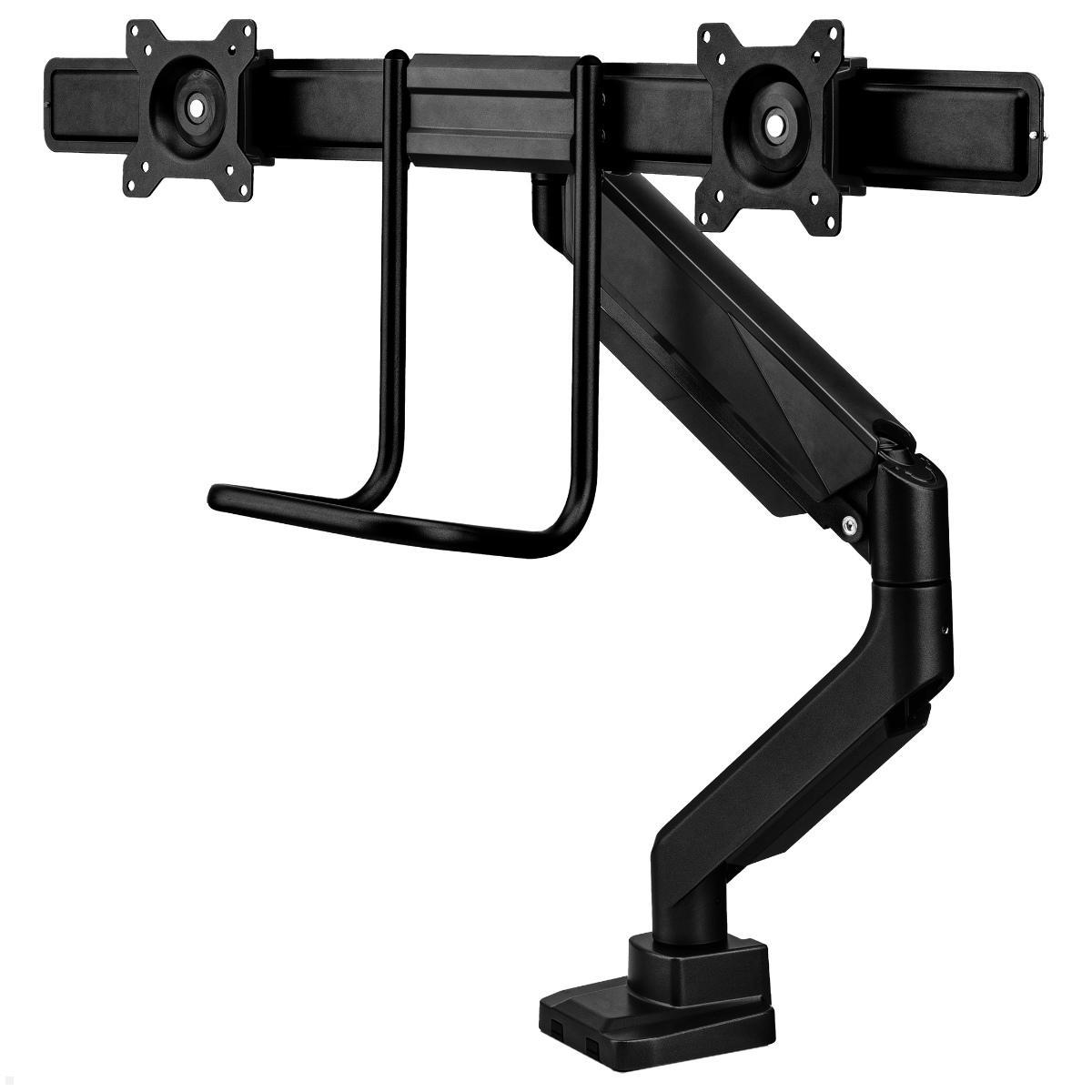 Fellowes Swing Dual Monitor Tischhalterung mit Crossbar (100091431), schwarz