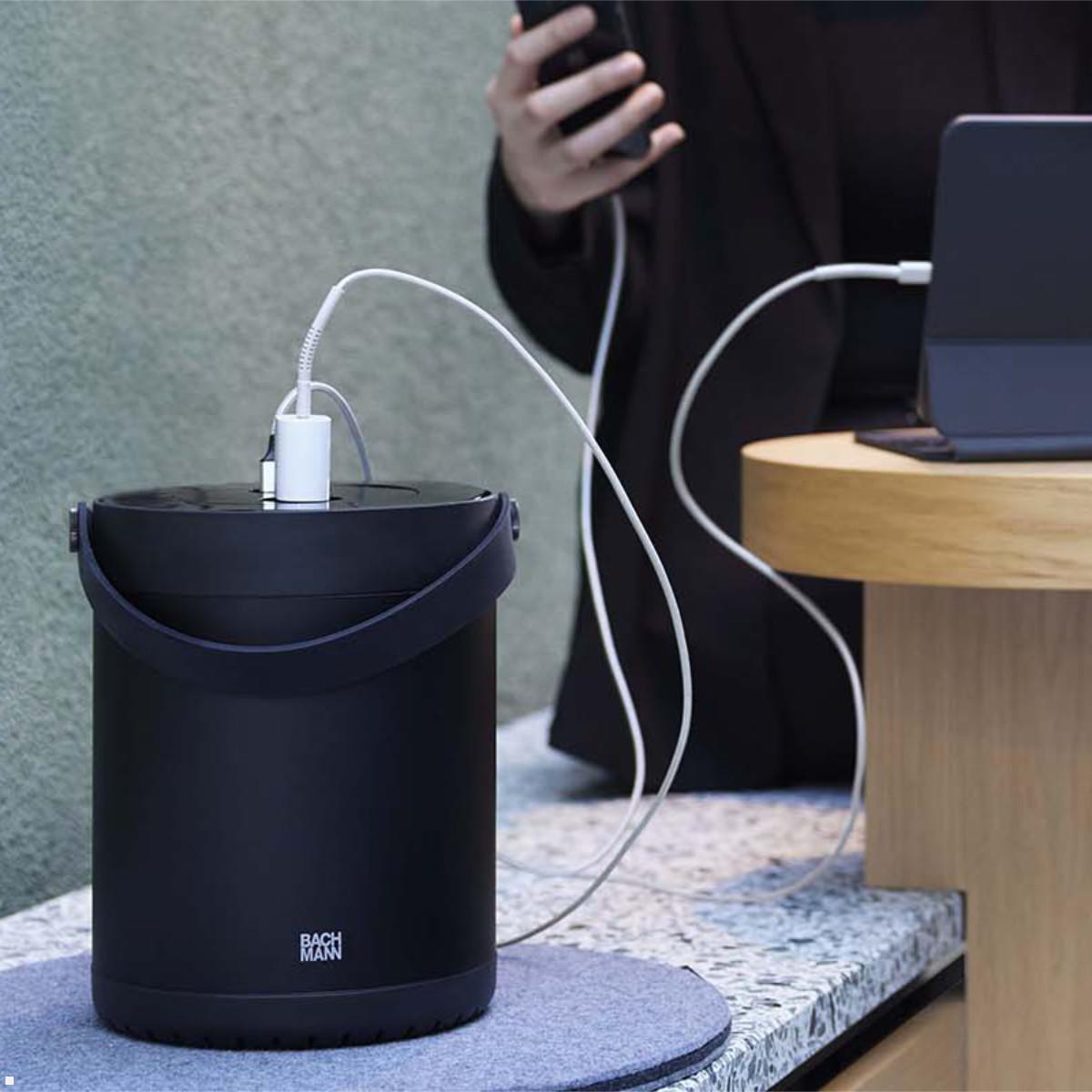 Bachmann MOV:E 1x Steckdose, 2x USB-A, 2x USB-C, schwarz (BM0011007), für viele Geräte