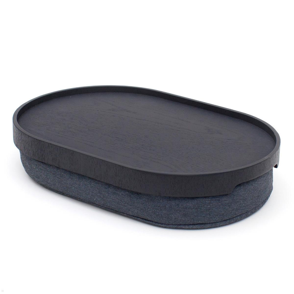 Bosign CurveLine Mini Laptop Knietablett, rutschfeste Oberfläche, Weidenholz