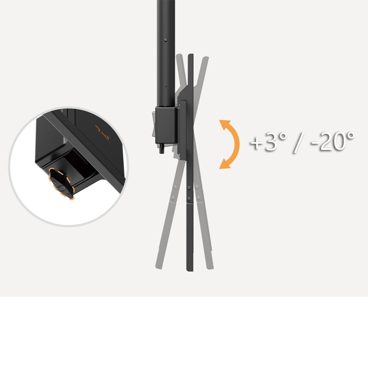 MonLines MDH016 elektrisch schwenkbare TV Deckenhalterung 50 - 100 Zoll, Antikollisionsfunktion