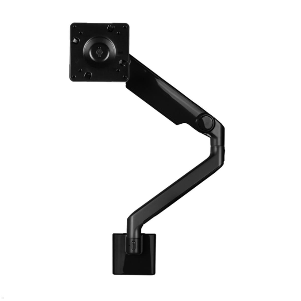 Humanscale M2.1 Laptop Wandhalterung mit Schwenkarm schräg, schwarz, Vorderseite Humanscale M2.1 Laptop Wandhalterung mit Schwenkarm schräg, schwarz, Vorderseite