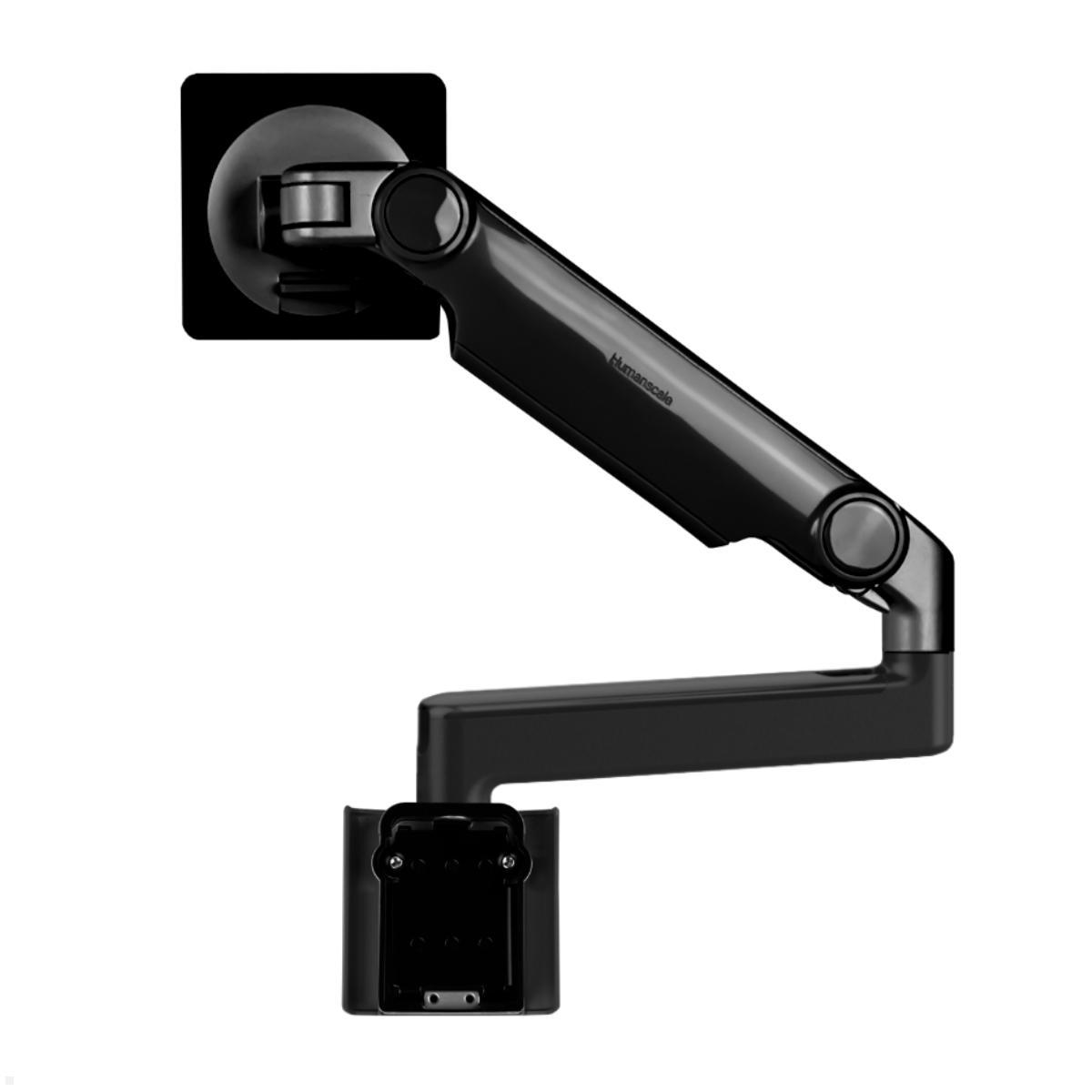 Humanscale M2.1 Laptop Wandhalterung mit Schwenkarm gerade, schwarz, Rückseite Humanscale M2.1 Laptop Wandhalterung mit Schwenkarm gerade, schwarz, Rückseite