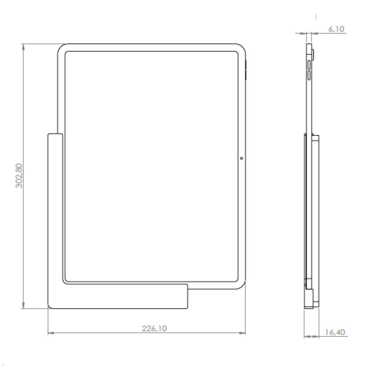 TabLines TWP036W Wandhalterung für Apple iPad Air 13.0 (M2), Skizze 1 TabLines TWP036W Wandhalterung für Apple iPad Air 13.0 (M2), Skizze 1