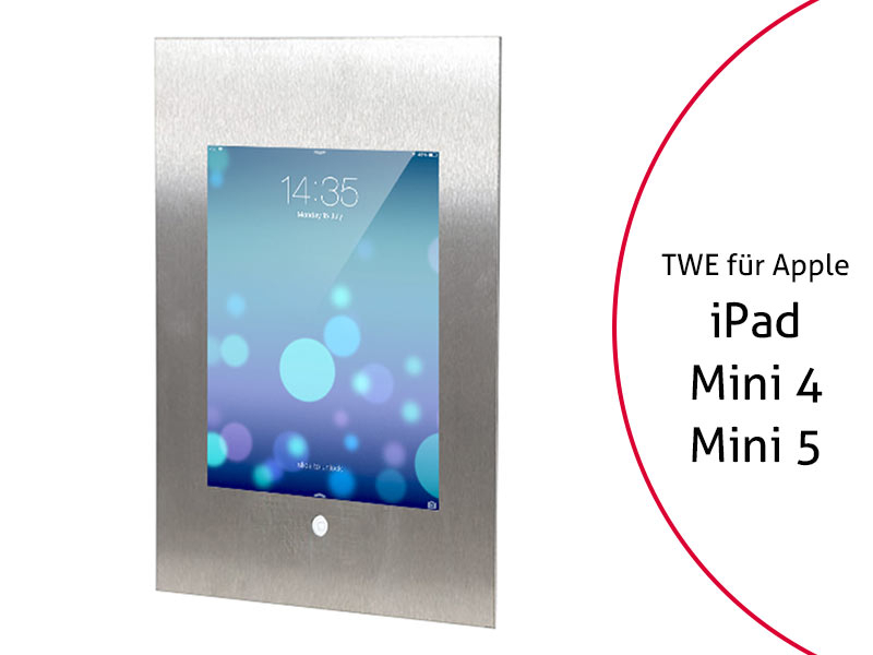 TabLines TWE018E Tablet Wandeinbau für Apple iPad Mini 4 + Mini 5, HB, Edelstahl TabLines TWE018E Tablet Wandeinbau für Apple iPad Mini 4 + Mini 5, HB, Edelstahl