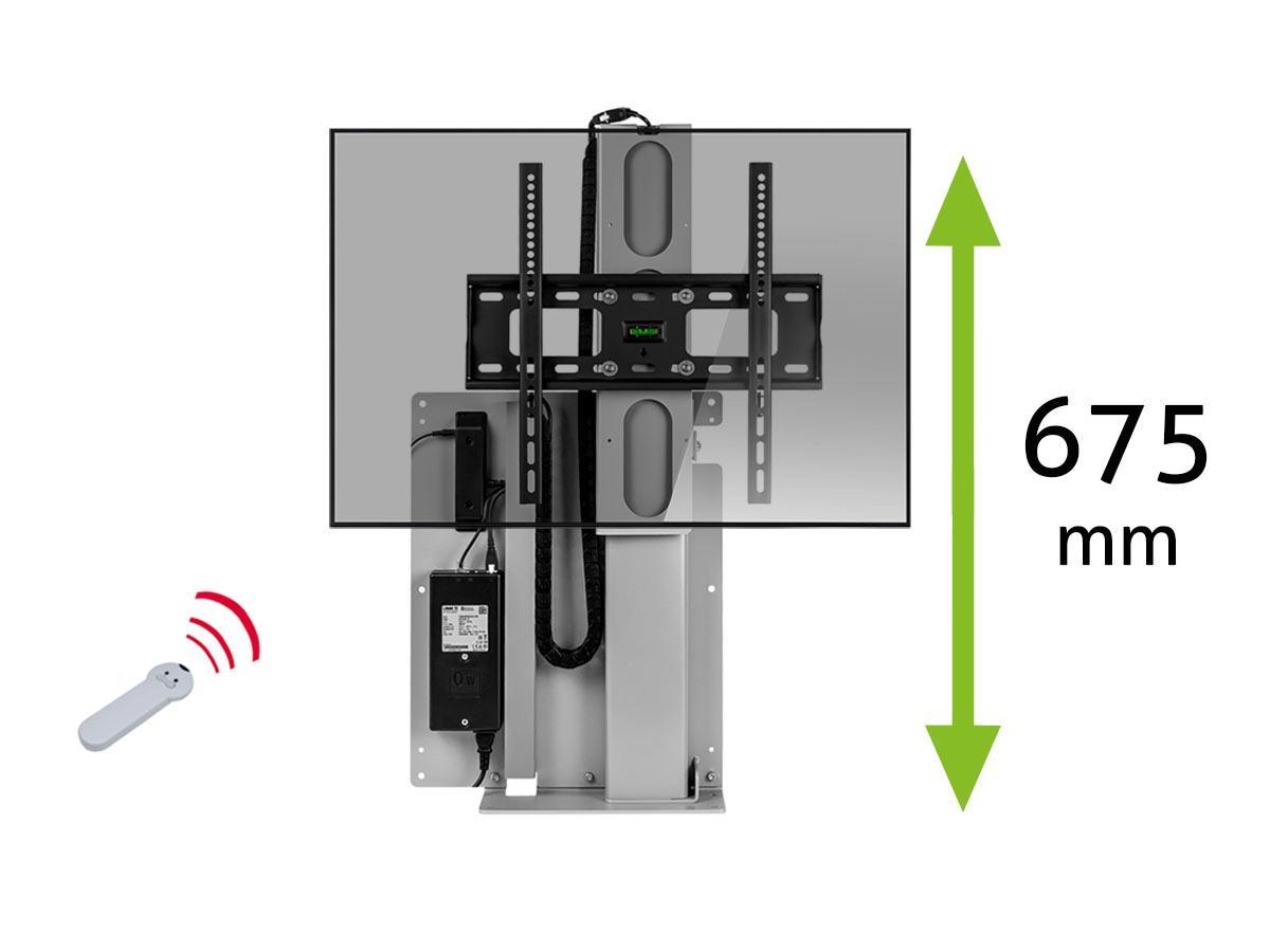 MonLines MLS675S myTVLift Standfuß elektrisch, 675mm, silber MonLines MLS675S myTVLift Standfuß elektrisch, 675mm, silber