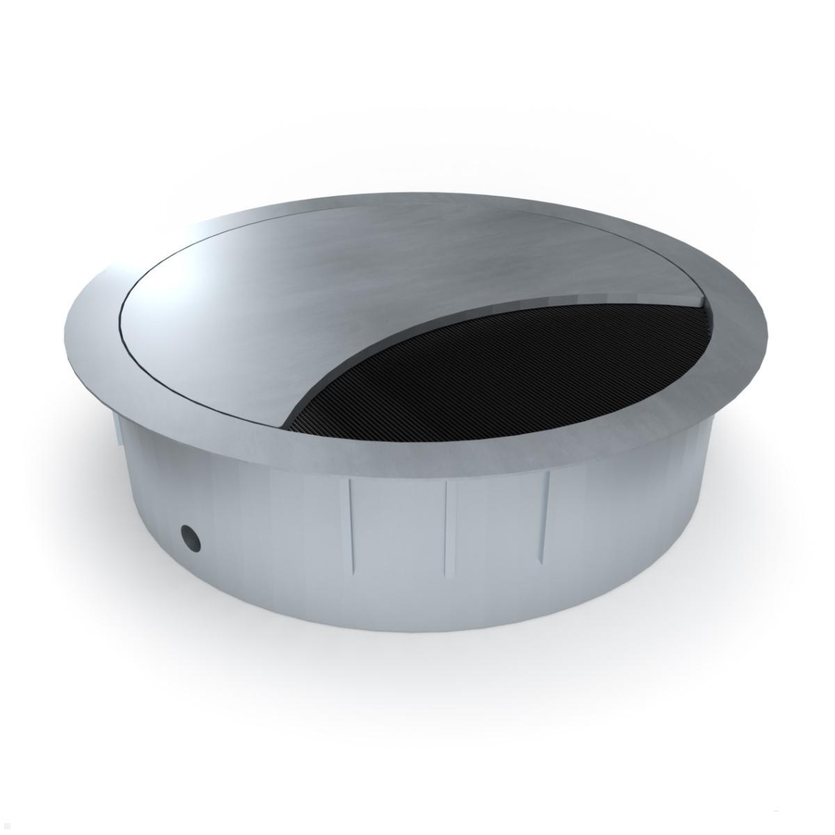 TecLines TKD002CM Tisch Kabeldurchführung rund 80mm, Chrom matt TecLines TKD002CM Tisch Kabeldurchführung rund 80mm, Chrom matt