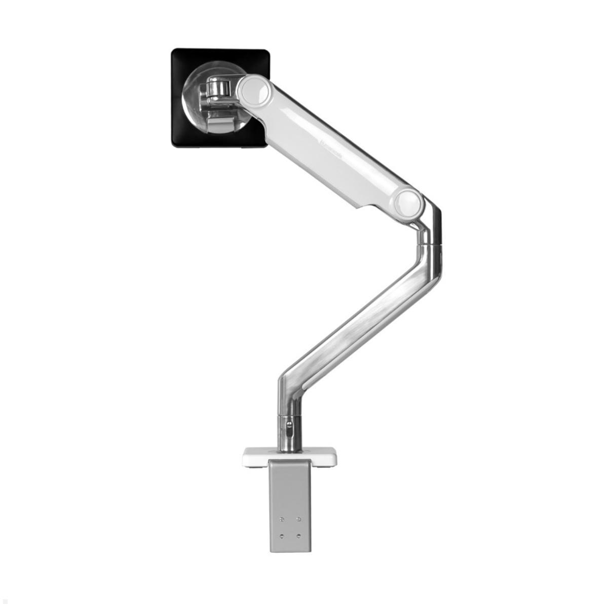 Humanscale M2.1 Laptop Tischhalterung mit Schwenkarm schräg, weiß, Rückseite Humanscale M2.1 Laptop Tischhalterung mit Schwenkarm schräg, weiß, Rückseite