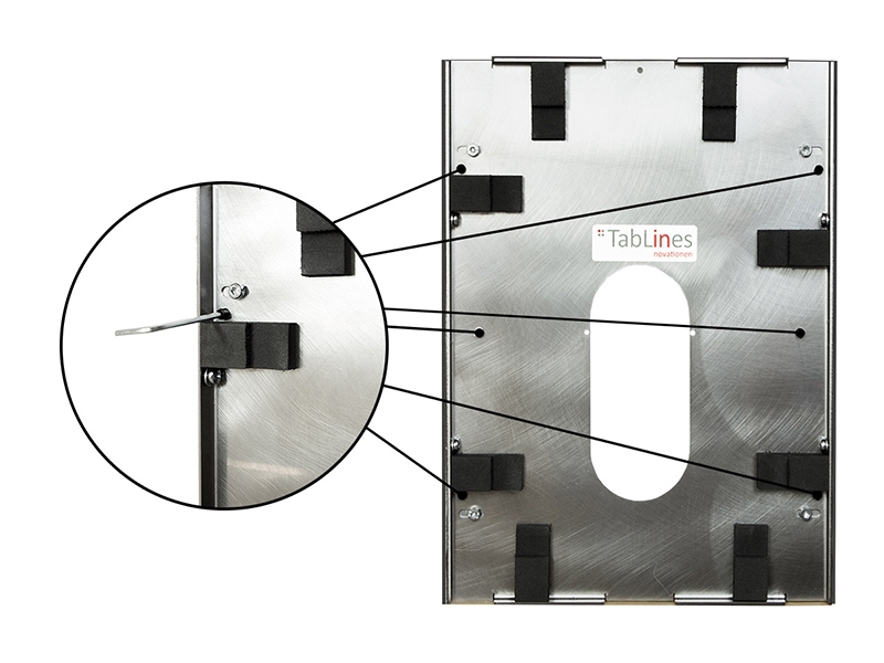 TabLines TWE060W Tablet Wandeinbau für Amazon fire HD 8 (2017), weiß Detail Lupe TabLines TWE060W Tablet Wandeinbau für Amazon fire HD 8 (2017), weiß Detail Lupe