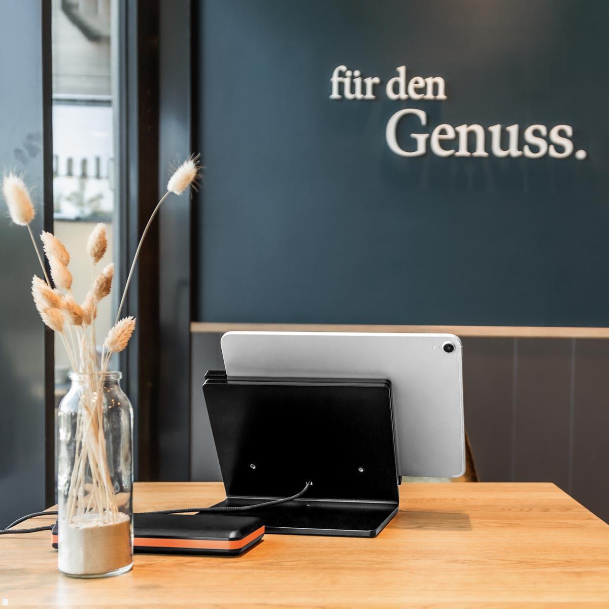 TabLines TTP019 Tabletständer Tisch Plug für Apple iPad Pro 13.0 (M5), Anwendung Restaurant