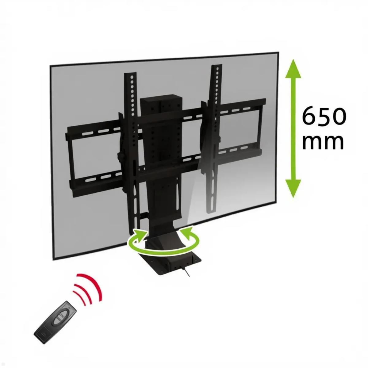 MonLines MLS039B  TV Lift mit Schwenkbereich bis 60 kg, 650mm Hub, schwarz
