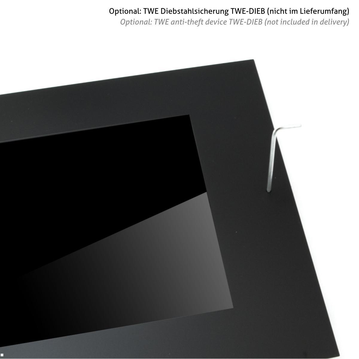 TabLines TWE120E Tablet Wandeinbau für Samsung Tab S8 Ultra 14.6, Edelstahl, Diebstahlsicherung