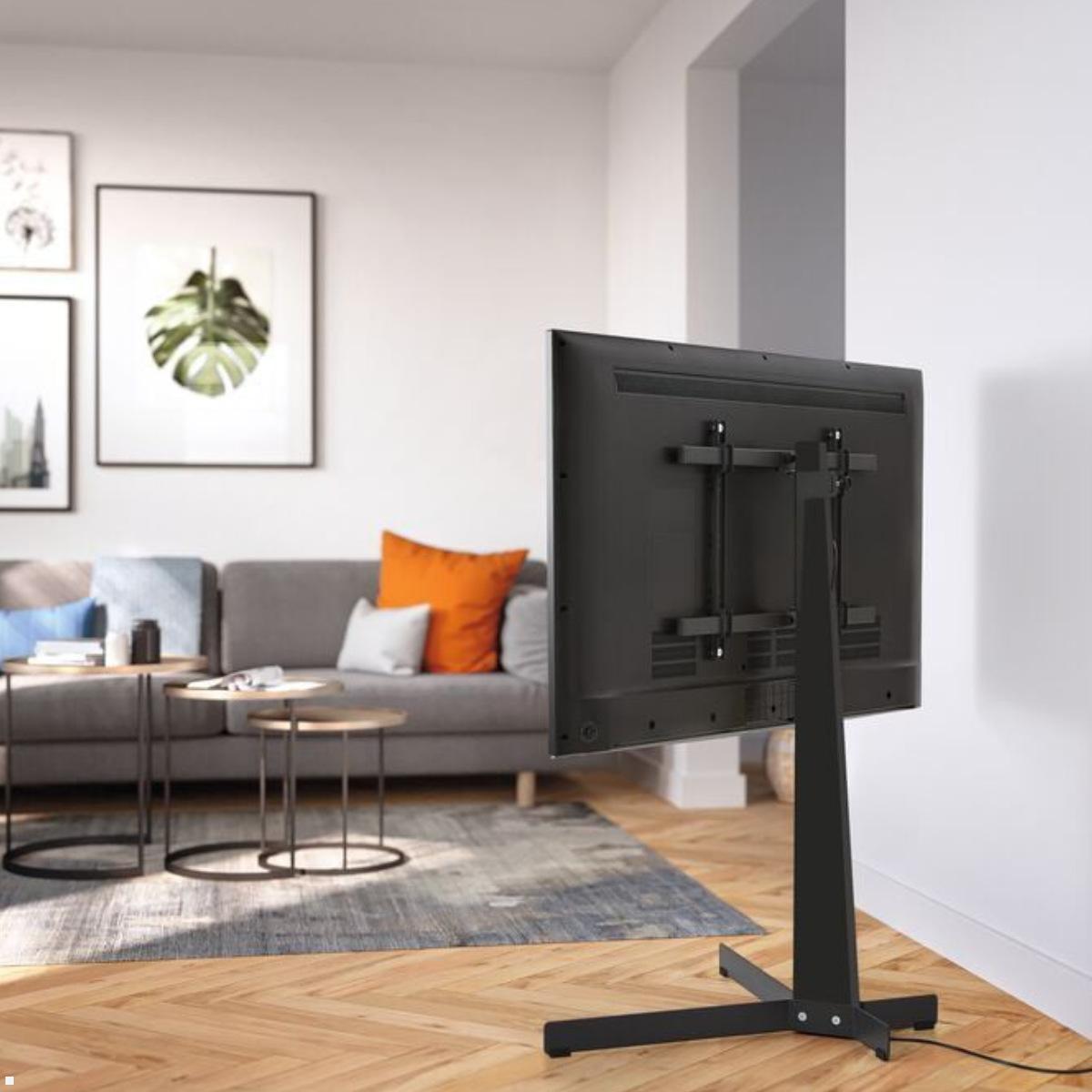 Vogels COMFORT TVS 3690 schwenkbarer TV Ständer 40-77 Zoll, schwarz, Anwendung Wohnzimmer