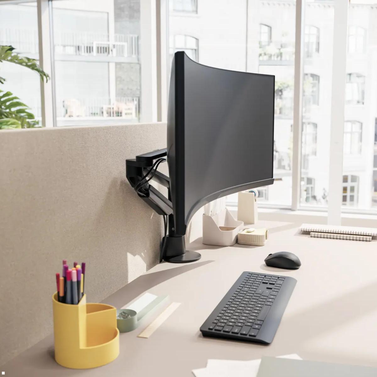 Novus Clu Plus Monitor Tischhalterung bis 50 Zoll (991+3118+000), schwarz, Monitorhalterung schwarz