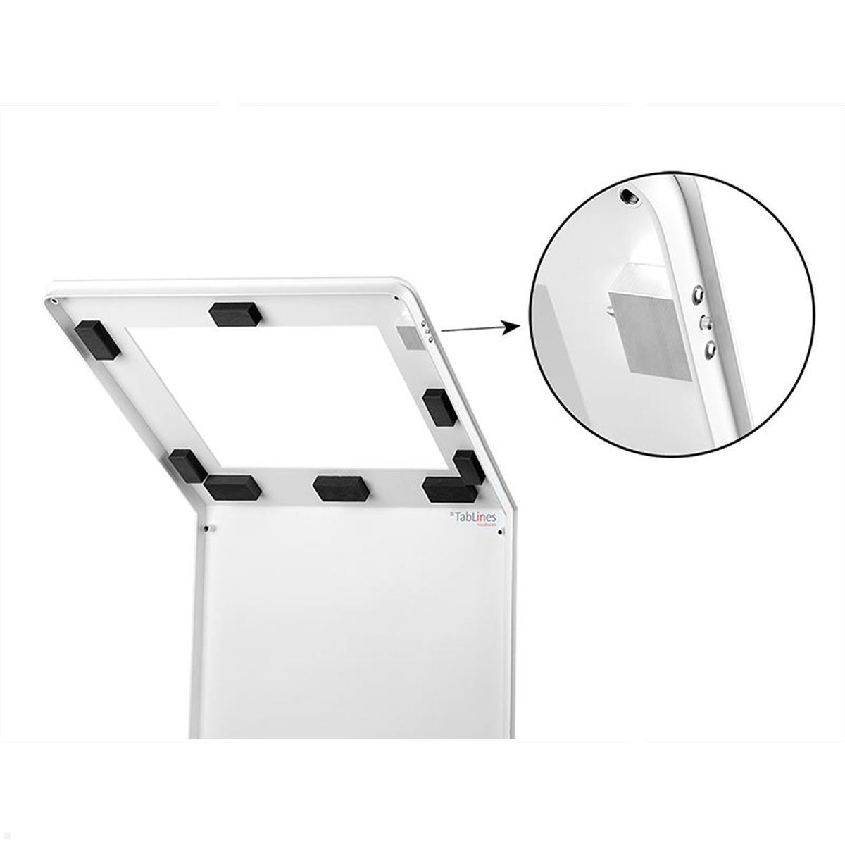 TabLines TBS098 Design Tabletständer quer mit Akku, Apple iPad Pro 12.9 (5./6. Gen.), Schalter
