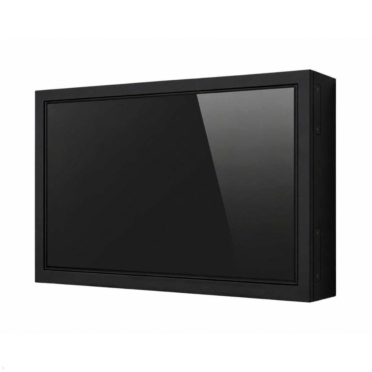 MonLines MBGM55 Brandschutzgehäuse mit 55" Monitor, schwarz, Brandschutzgehäuse Monitor