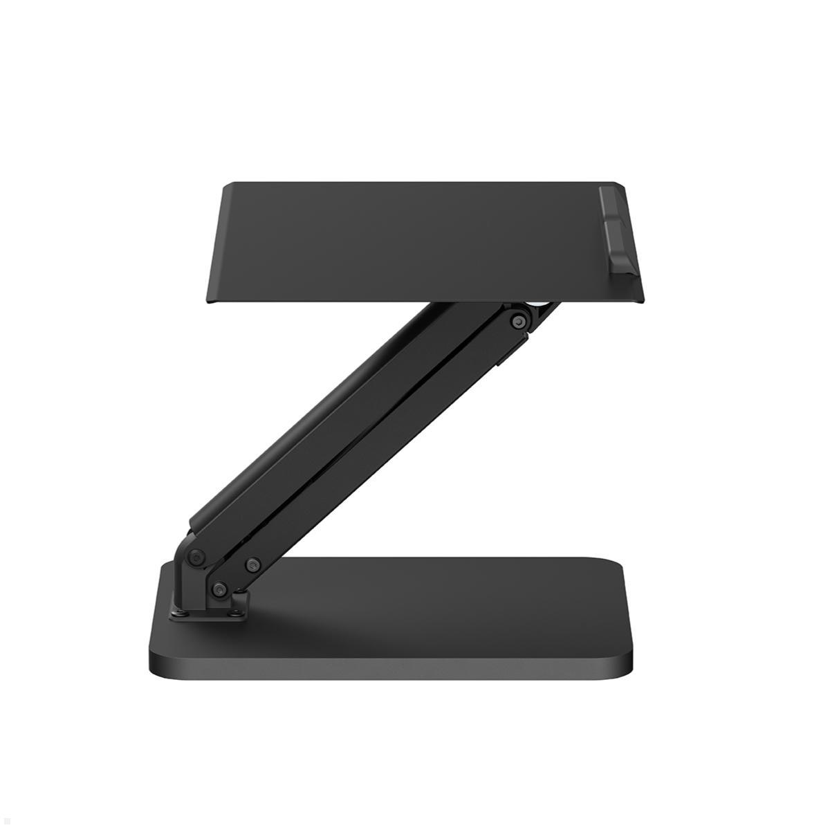 TecLines TNH003 Laptop / Tablet Tischständer höhenverstellbar, schwarz Seitenansicht TecLines TNH003 Laptop / Tablet Tischständer höhenverstellbar, schwarz Seitenansicht