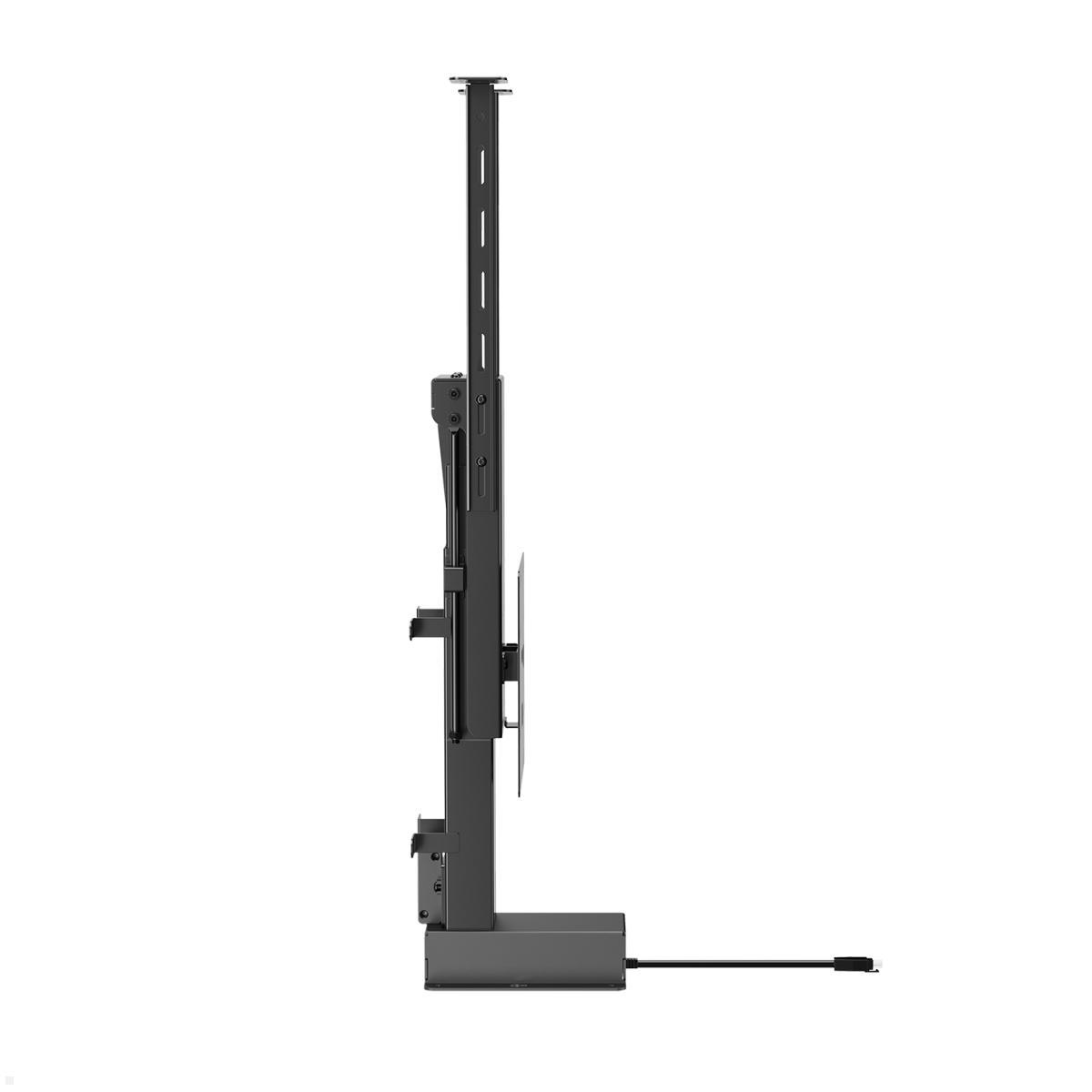 MonLines MLS035B Einbau TV Lift 17-32 Zoll, 480 mm Hub, schwarz, Seitenansicht