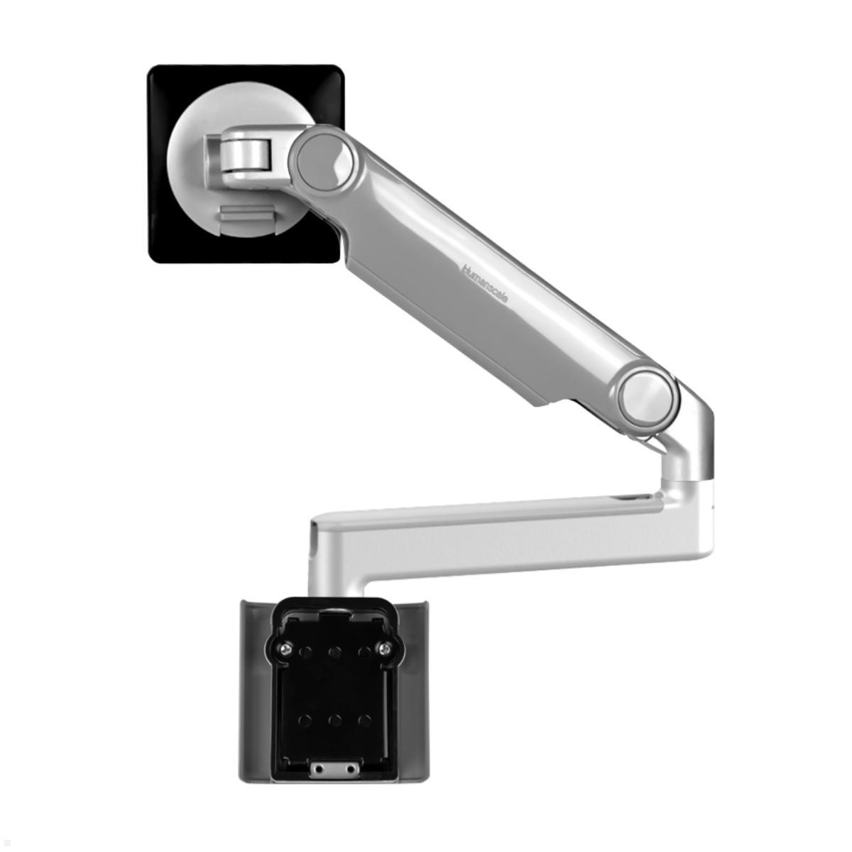 Humanscale M2.1 Laptop Wandhalterung mit Schwenkarm gerade, silber, Rückseite Humanscale M2.1 Laptop Wandhalterung mit Schwenkarm gerade, silber, Rückseite