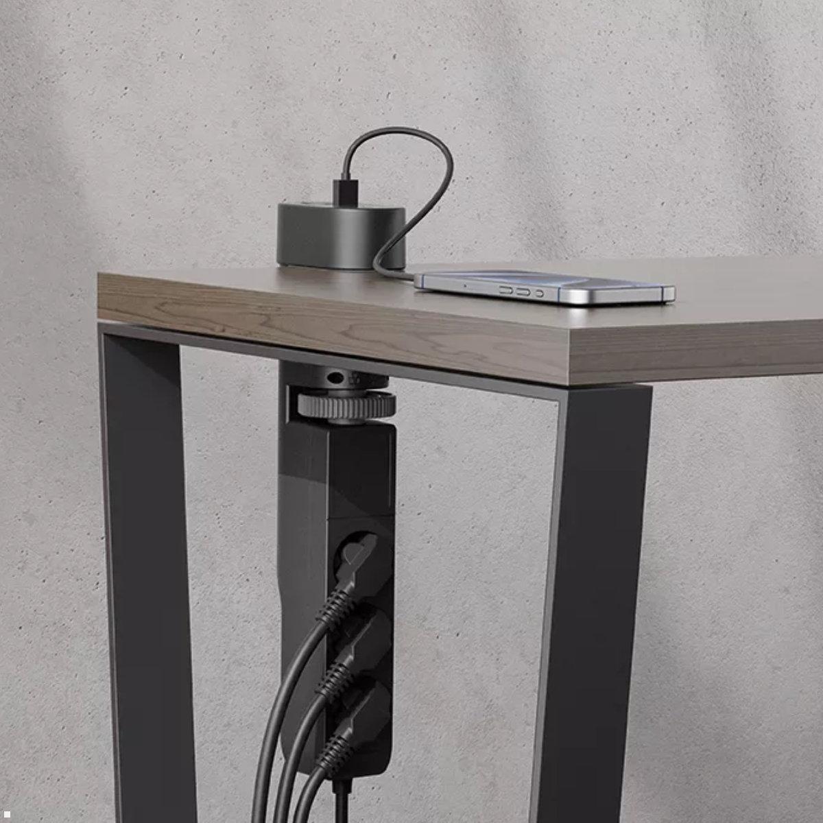 Neomounts VOLT Tischsteckdose DS22-840BL6 mit Klemme, Anwendungsbeispiel
