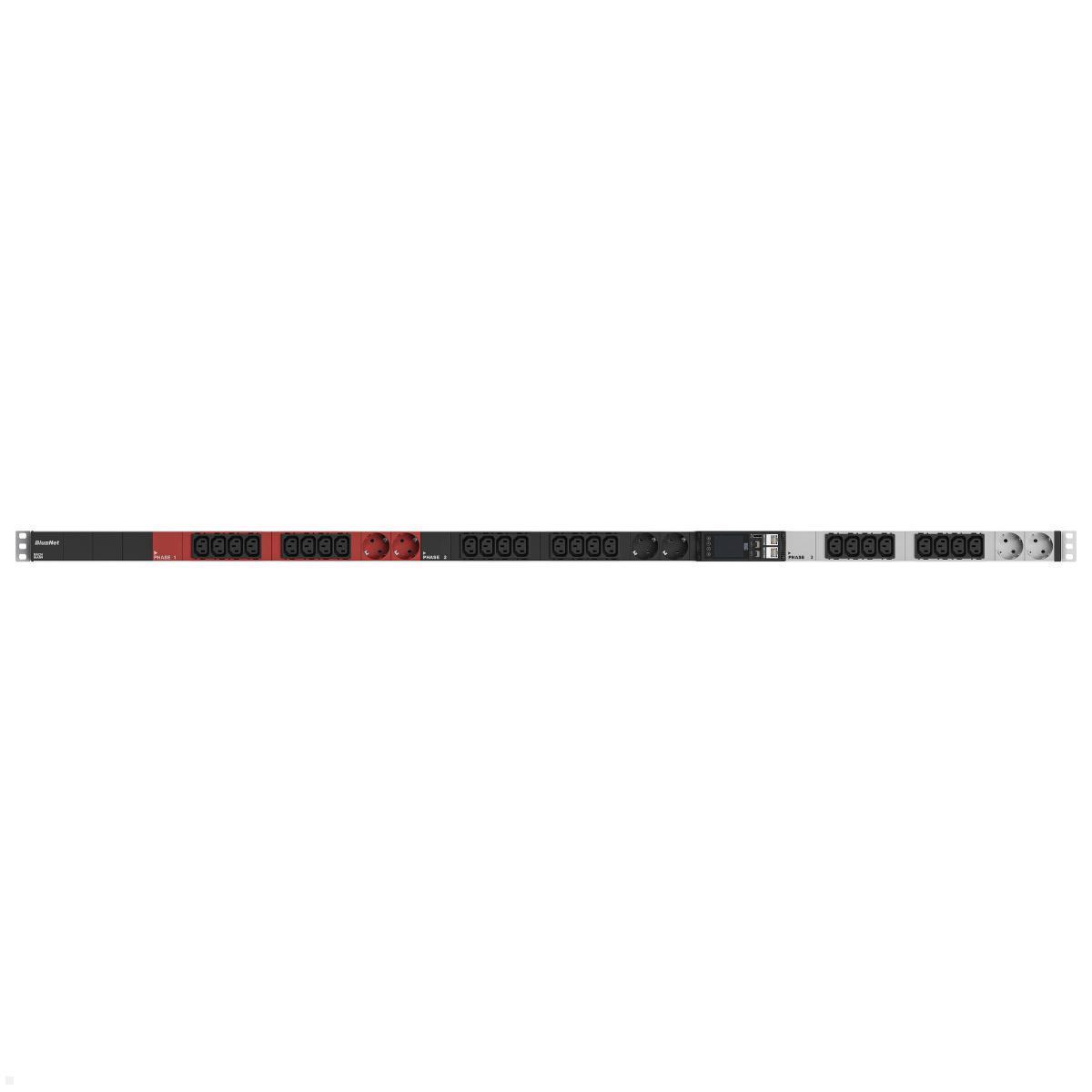 Bachmann BN ESSENTIAL Metered - 16/5p Rack PDU mit 24xC13, 6xCEE7/3 & Display