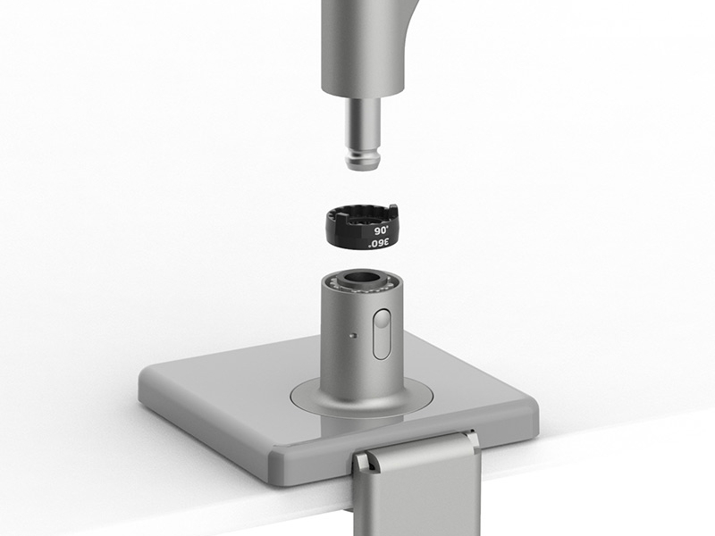Humanscale M8.1 Monitor Tischhalterung Klemme, schräg, silber (M81CMSBTB) einfache Montage Humanscale M8.1 Monitor Tischhalterung Klemme, schräg, silber (M81CMSBTB) einfache Montage