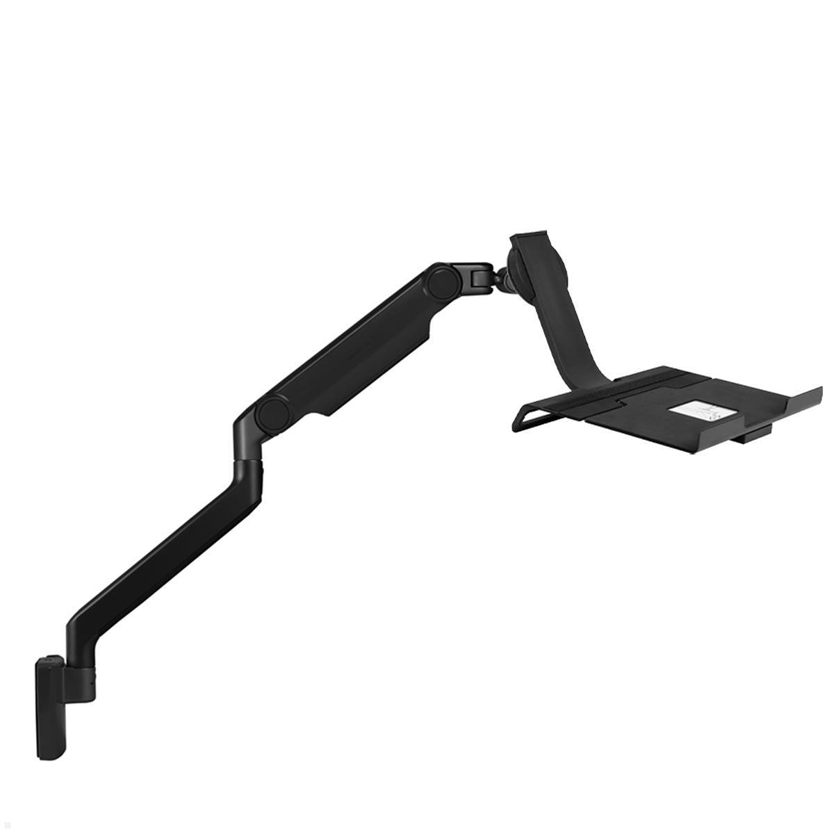 Humanscale M2.1 Laptop Wandhalterung mit Schwenkarm schräg, schwarz, Ablage Humanscale M2.1 Laptop Wandhalterung mit Schwenkarm schräg, schwarz, Ablage
