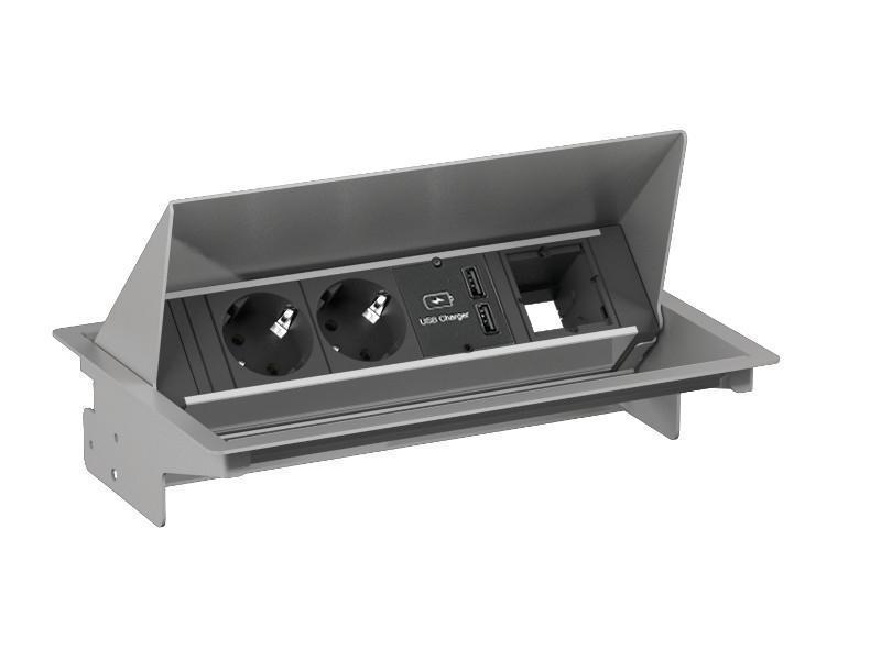 Bachmann CONEO Set Einbau Steckdose 4-fach 2x Steckdose, 1x CM, USB Charger (900.406) Bachmann CONEO Set Einbau Steckdose 4-fach 2x Steckdose, 1x CM, USB Charger (900.406)
