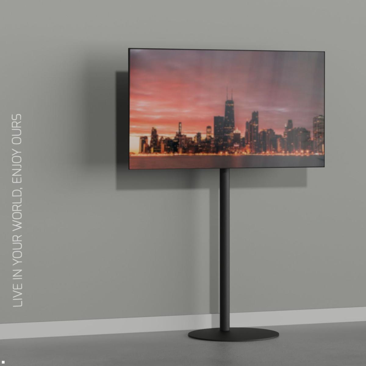 Cavus SPHERE150B22 TV Standfuß 32-65 Zoll, Säule 1500 mm, schwarz schlankes Design Cavus SPHERE150B22 TV Standfuß 32-65 Zoll, Säule 1500 mm, schwarz schlankes Design