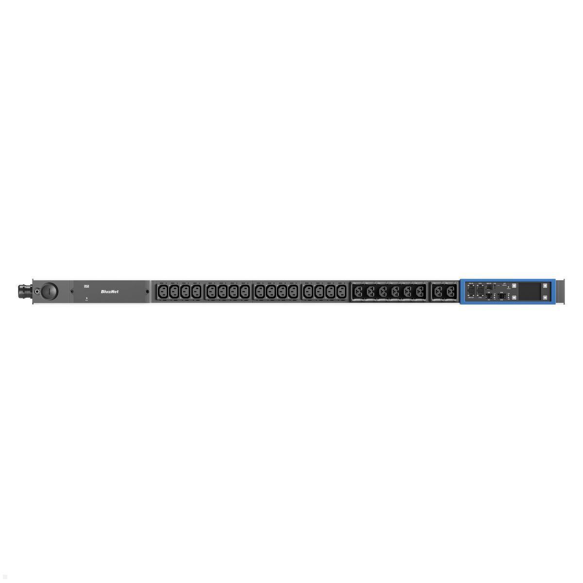Bachmann BN PRO S Switched - 16A Rack PDU mit 16xC13 8xCombo, 3,0m CEE 16A/3p (BM0024767), BlueNet Pro PDU