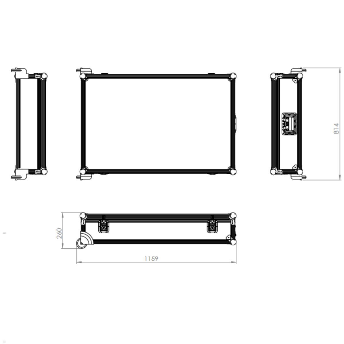 SMS Messekit Monitorständer Icon FM T 1800 (2-teilig) + Transportcase, Skizze SMS Messekit Monitorständer Icon FM T 1800 (2-teilig) + Transportcase, Skizze