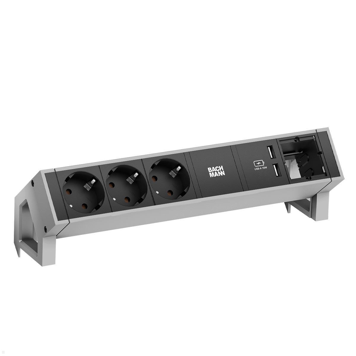 Bachmann DESK 2 3x Steckdose mit USB-Charger A/A 1x CM (902.4790)