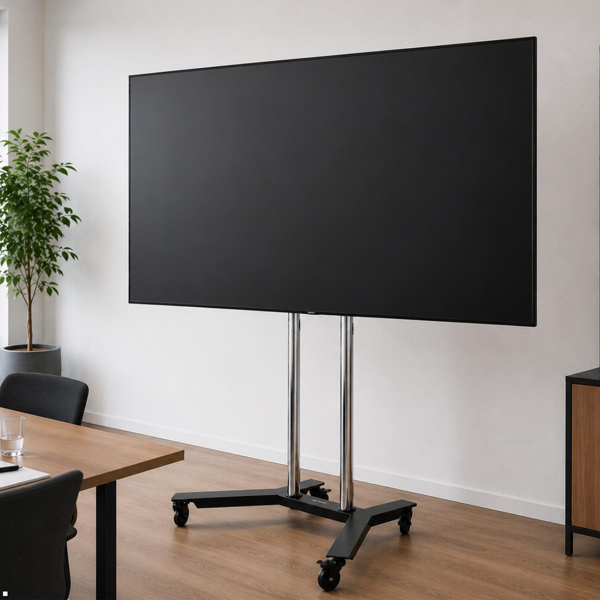 Edbak TR1 mobiler Display Monitor Ständer neigbar 40 - 75 Zoll, Präsentationsständer Büro
