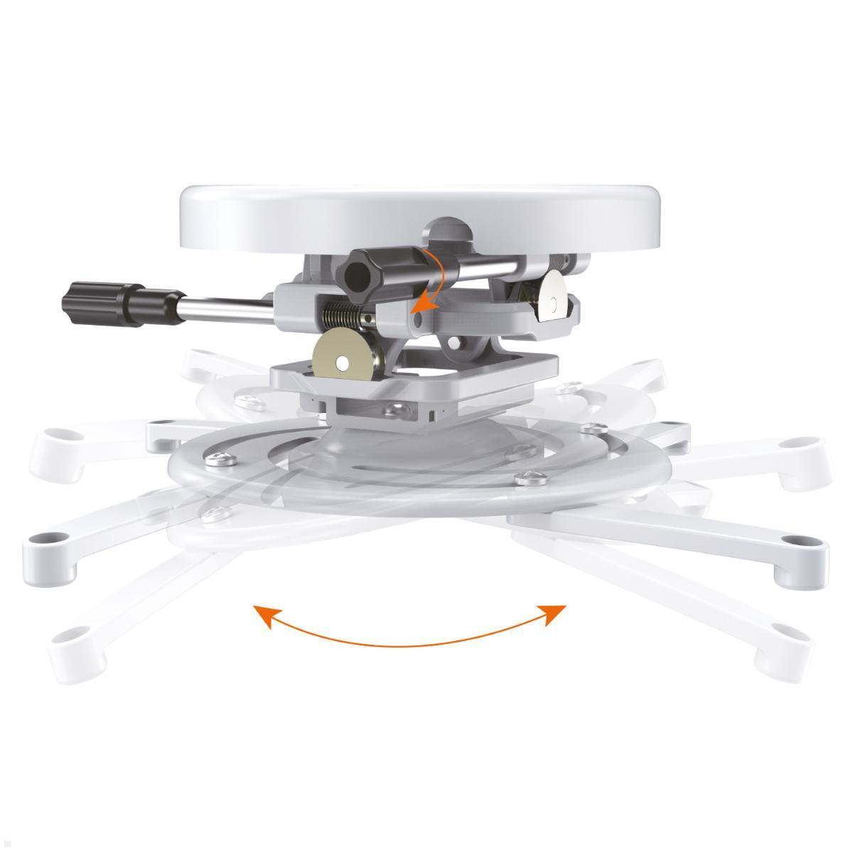 TecLines TBH004W Beamer Deckenhalterung mit Feinjustierung